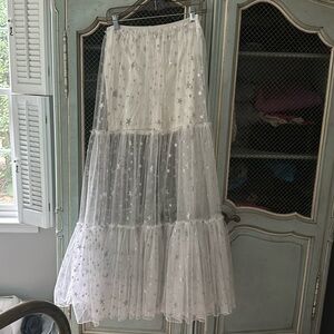 FreePeople Sheer Star Maxi Skirt with built in shorts